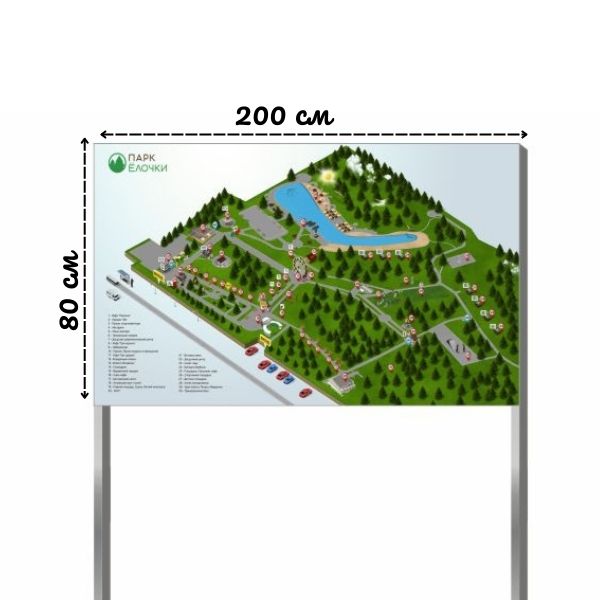 Информационные стенды и система навигации для парка